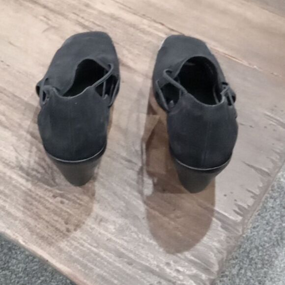 Eileen Fisher Vero Couio Alfie nubuck suede  block heels in black Size 11 NWT - Picture 7 of 8